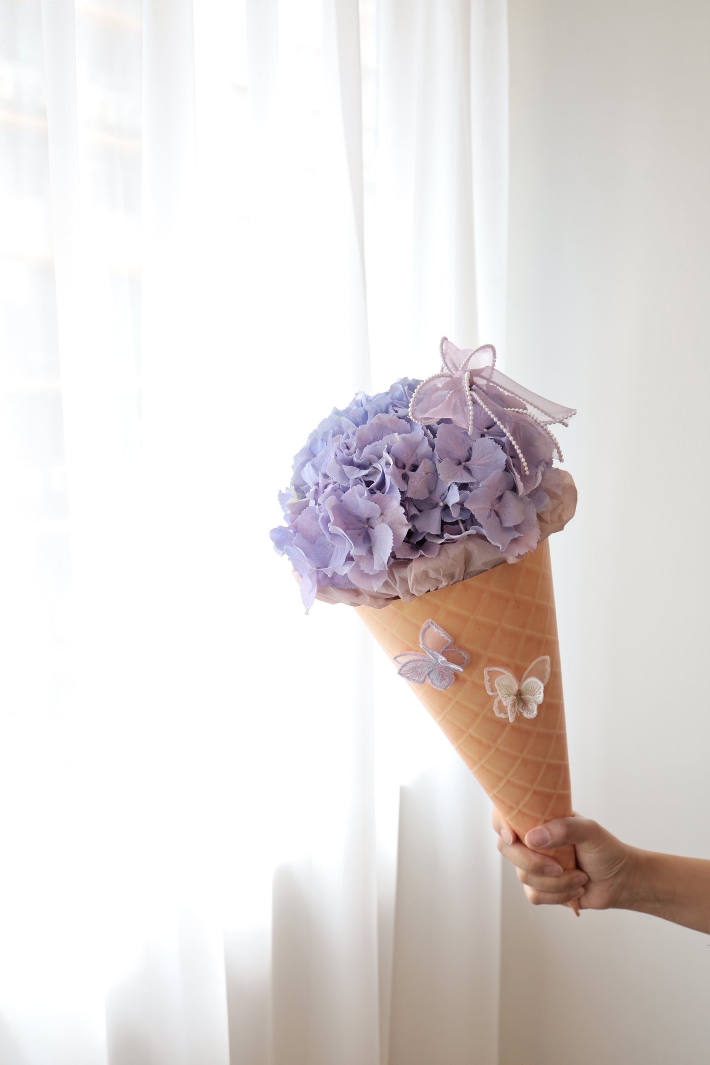 Hydrangea Ice Cream Cone