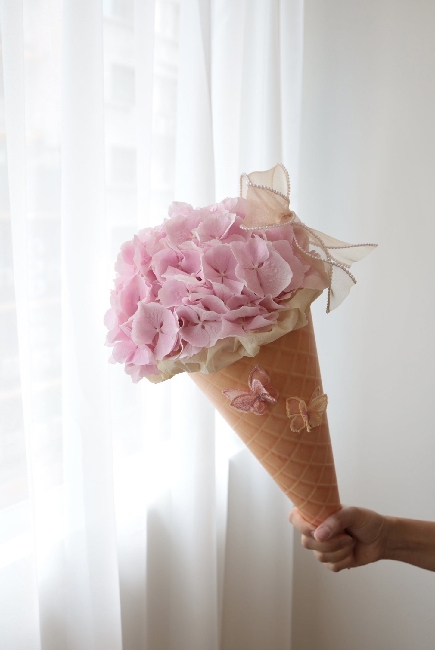 Hydrangea Ice Cream Cone