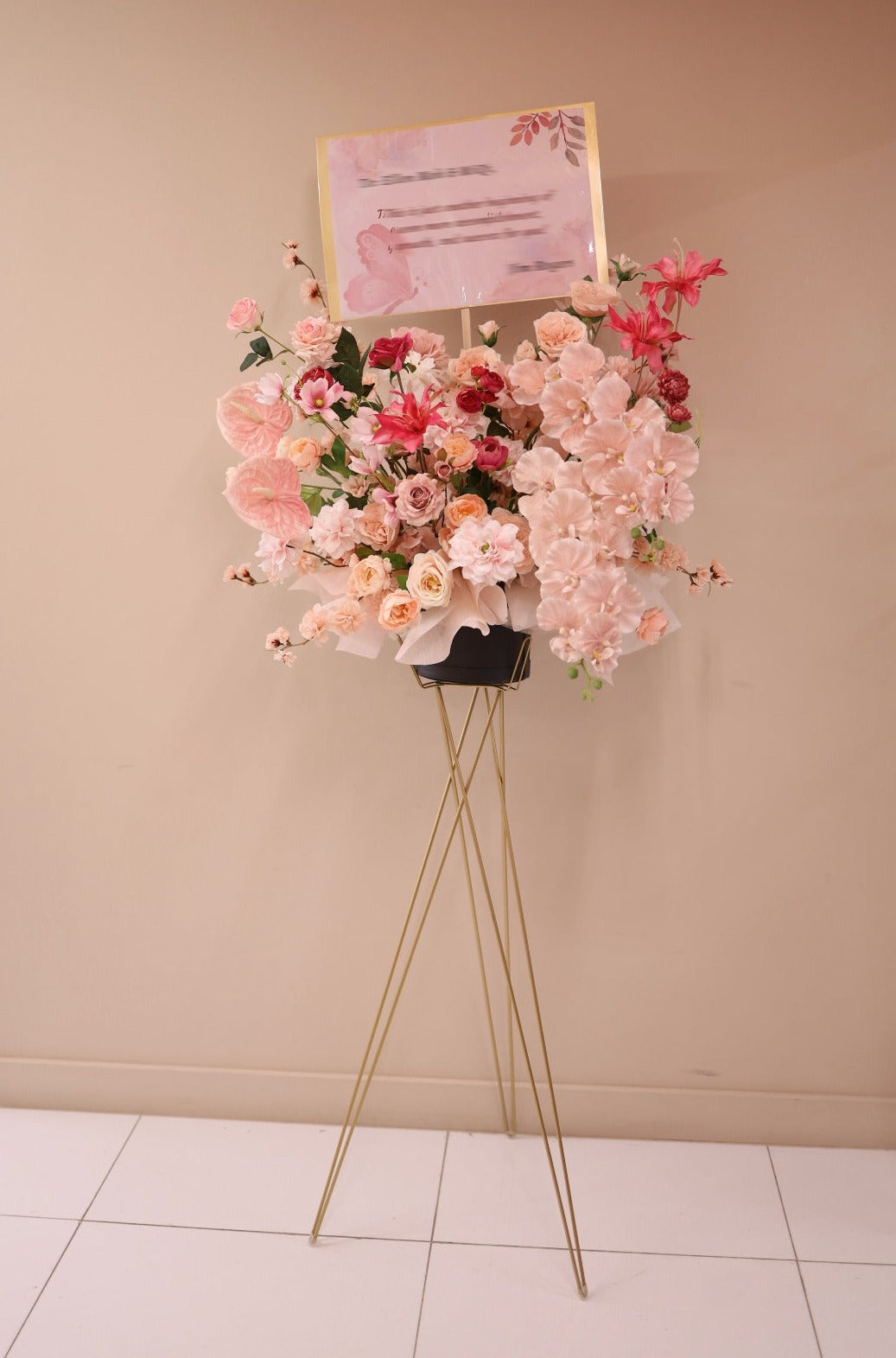 Silk Flower (Artificial Flower) Grand Opening Stand