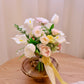 (Rental) 9 inches Korean Style Bridal Bouquet with Silk Flowers