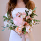(Rental) 10 inches Western Style Bridal Bouquet with Silk Flowers