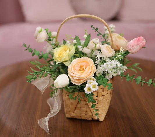 (Early Bird Offer 早鳥優惠) Mother's Day Artificial Flower Basket 母親節仿真花花籃