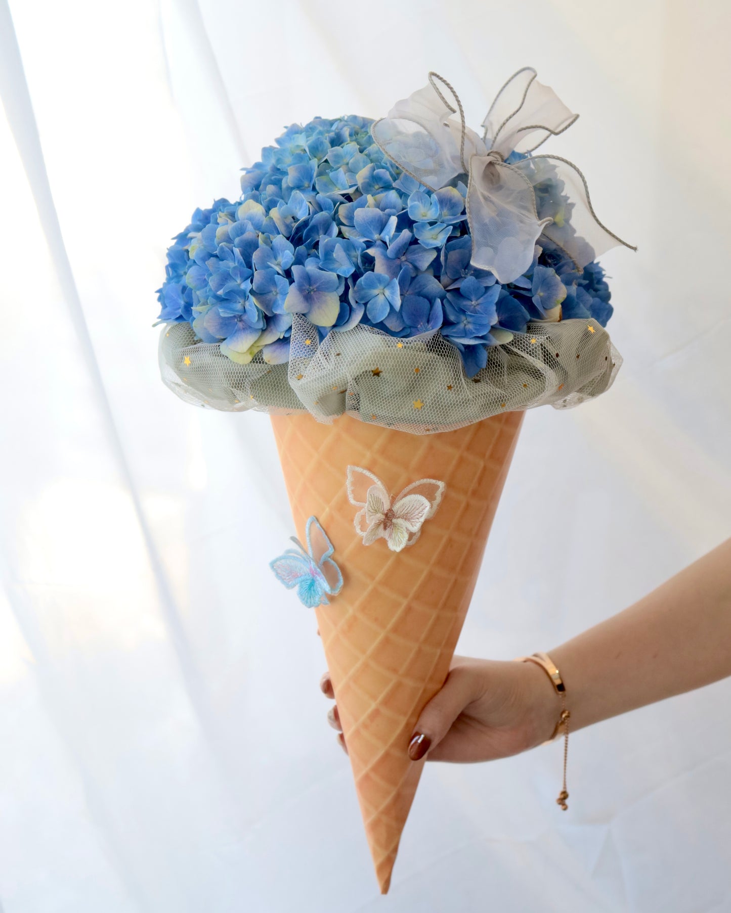 Hydrangea Ice Cream Cone