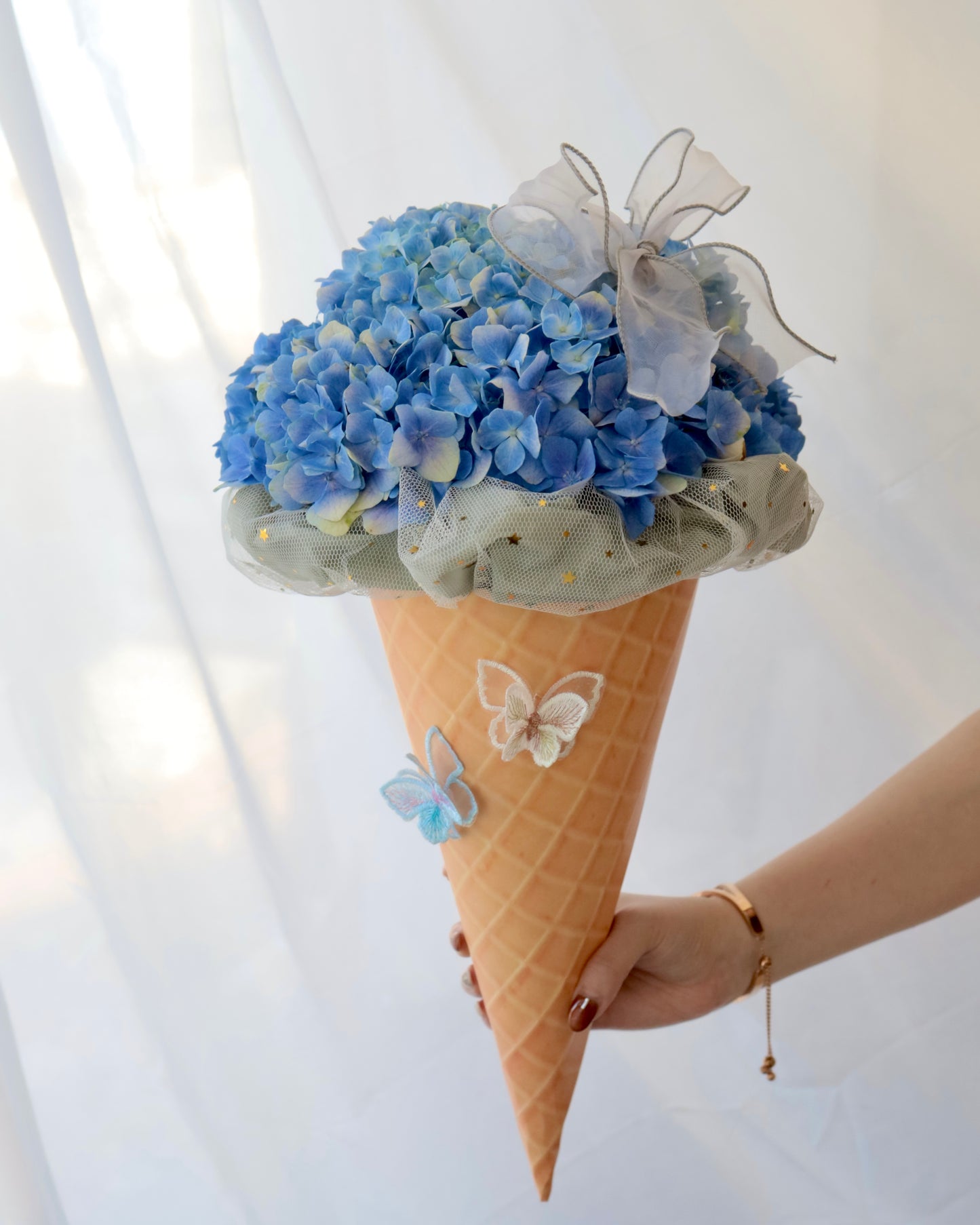 Hydrangea Ice Cream Cone