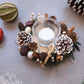 Christmas Candle Holder with Dried Flowers